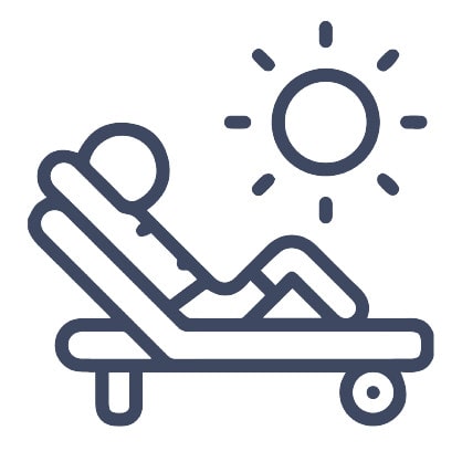 面朝大海的日光浴床